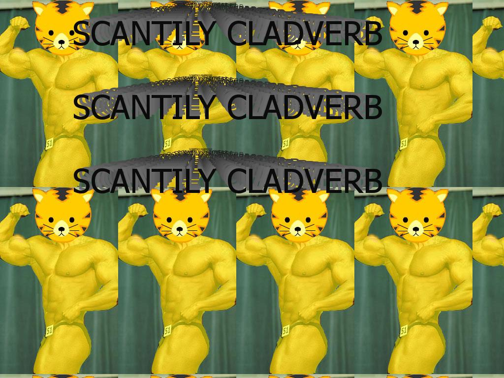 scantilycladverb