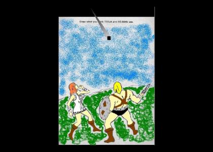 COLORED!!(extra credit) what he-man and teela really see