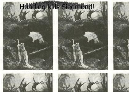 Hunding kills Siegmund