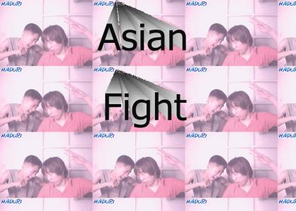 Asian kids fighting
