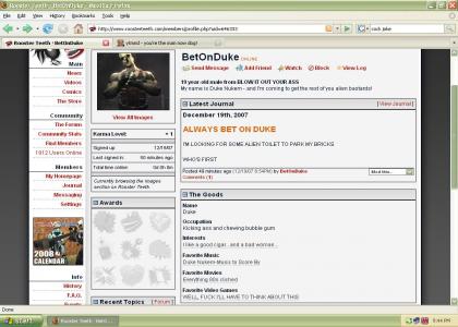 Duke Nukem has a profile on RT.