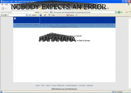 NOBODY EXPECTS AN ERROR