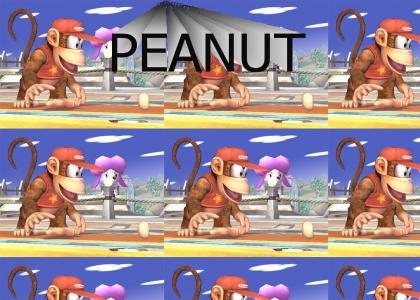 Diddy Kong wants a peanut!