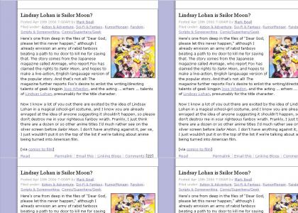 Lindsay Lohan is...Sailor Moon!