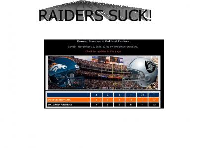 06 NFL Season WK10 Results: Raiders Still Suck!