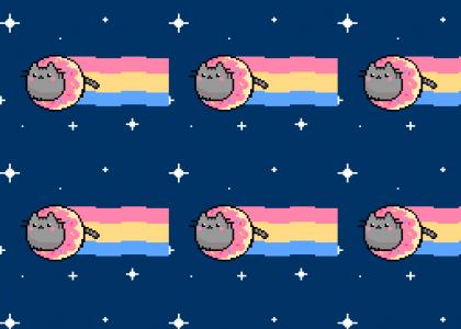 Pusheen Flies Through Space!