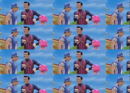 Lazytown: With Cake and Balloons