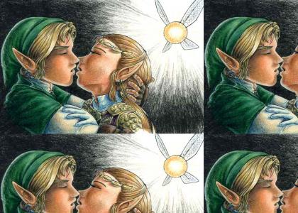 link and zelda kiss