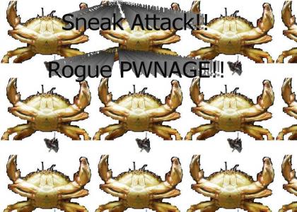 Rogue Sneak Attacks Crab for Massive Damage