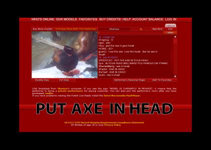 Axe in head