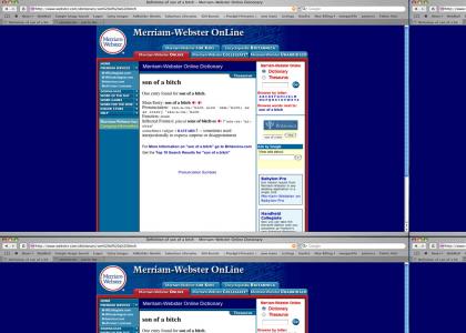 Webster Online pronounces "Son of a Bitch"