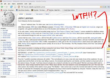 Wikipedia knows John Lennon?!?