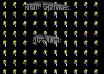 Link is ridin' spinnas!