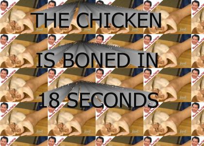 Martin Yan bones a chicken