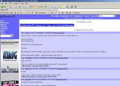 Gamefaqs suicide! (no not account suicide)