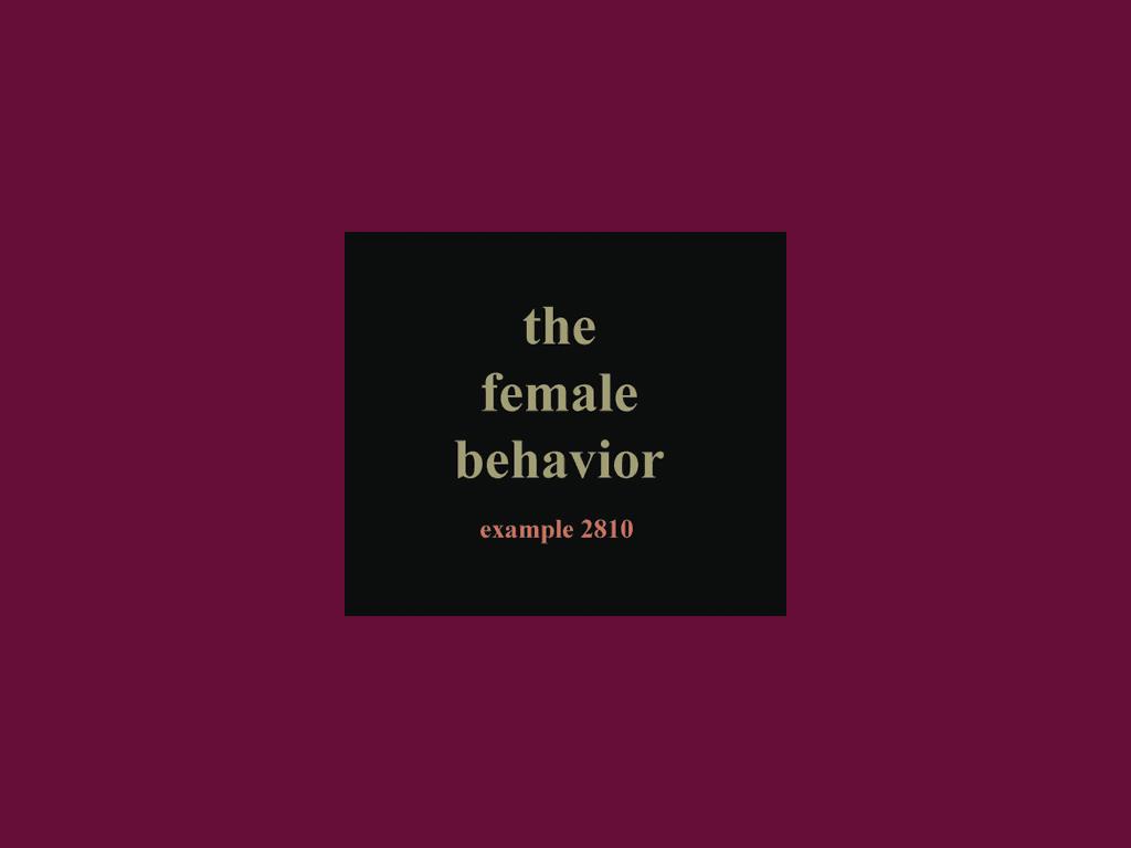 femalebehavior