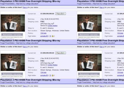 PS3 eBay Auction Fails.