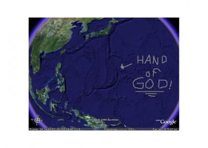 Google Earth found the Hand of GOD!
