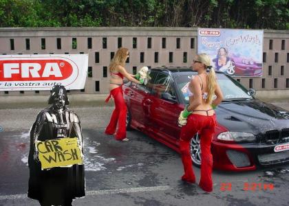 Vader at the CAR WASH!