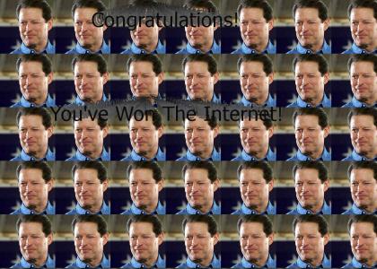 Gore says "YOU'VE WON THE INTERNET"