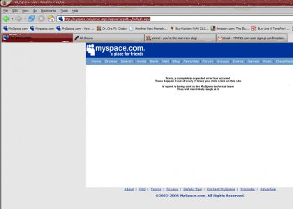 Myspace Error -Or is it?-