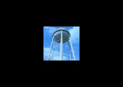 Pictures of random water towers and Knuckles music