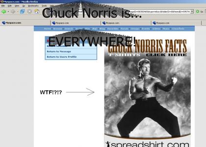 Chuck Norris Has Hit Myspace.... Literally!
