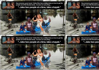 Celene Dion knows how to save katrina victims.