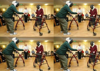 elderly olympics: fencing