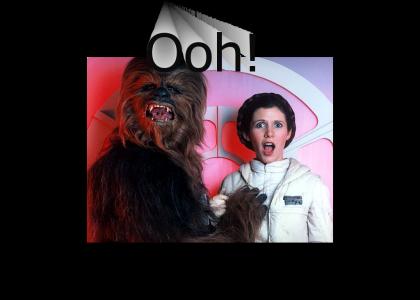 Chewbacca makes a move on Leia!
