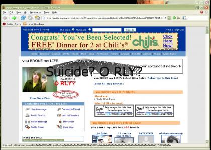 Myspace Suicide O RLY?