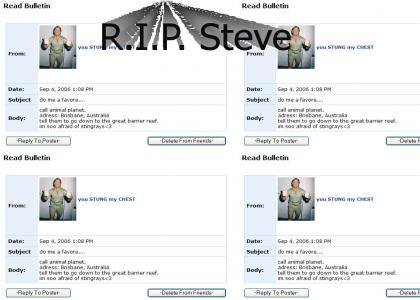 Steve Irwin Myspace Suicide