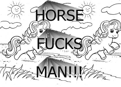 Horse screws man!