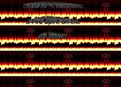 Metal Sonic summons a fire spirit