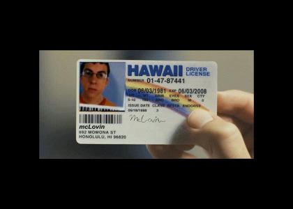 McLovin's new license