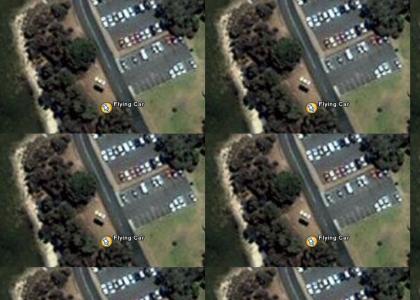 OMG Flying car on Google Earth