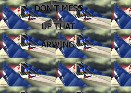 Sonic gives Arwing advice