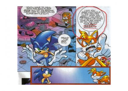 Tails scolds sonic