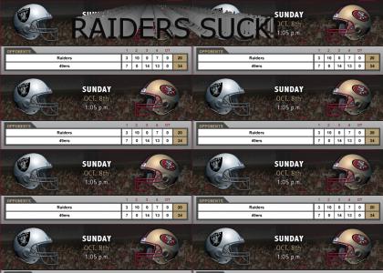 06 NFL Season WK5 Results: 49ers beat the Raiders again!