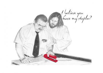 Jesus and the Red Stapler