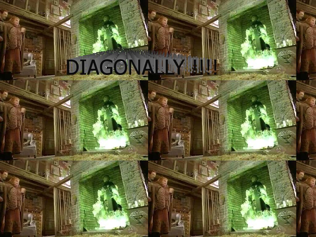 diagonally