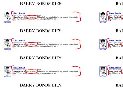 BARRY BONDS DIES