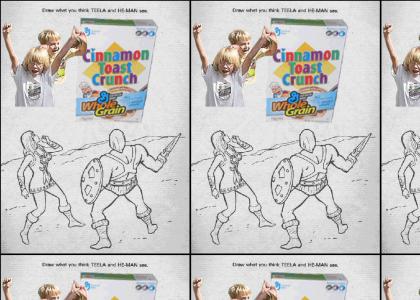 Can He-man and Teela see why kids love cinnamon toast crunch?