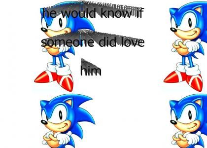 Sonic never had anyone love him.