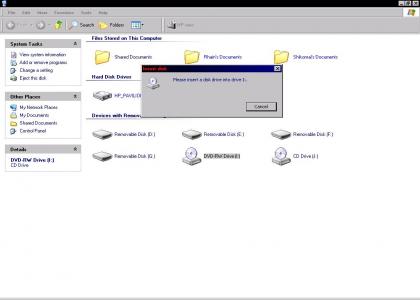 Please Insert A Disc Drive