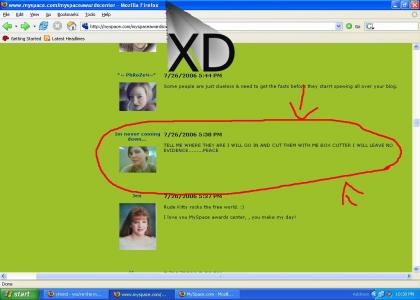Anti-NEDM myspace threatens with box cutter!