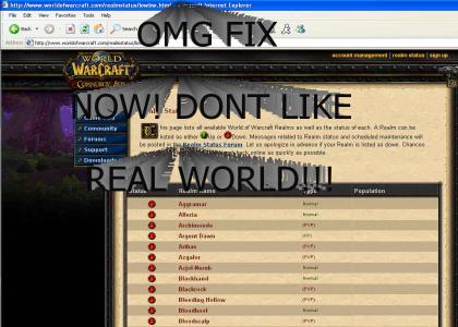 FIX THE WOW SERVER