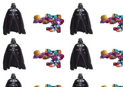 Darth Vader declines a muffin