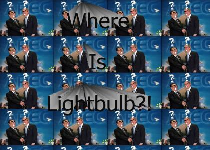 George W and Jiang Zemin Can't Find a Lightbulb