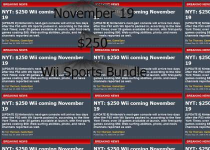 Wii release date and price!